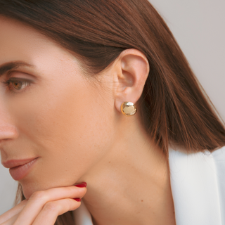 Orecchini a Lobo Design Goccia Martellati