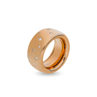 Anello Fabiani a fascia in oro rosa 18Kt con diamanti - Fabiani Gioiellerie