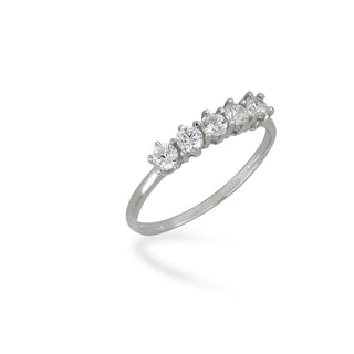 Anello Fabiani riviera in oro bianco con zirconi - Fabiani Gioiellerie