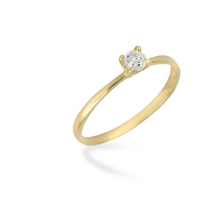 Anello Fabiani solitario con zircone taglio brillante - Fabiani Gioiellerie