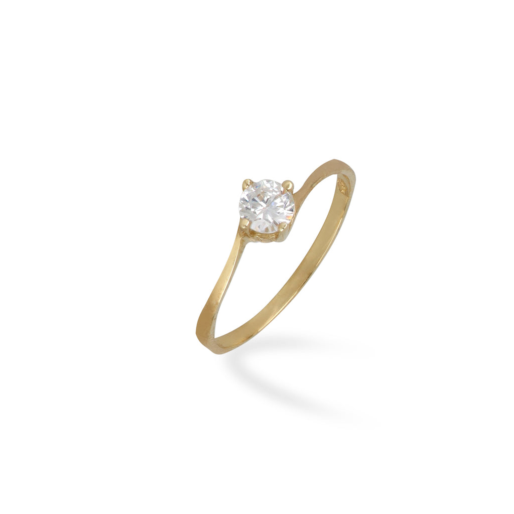 Ciondolo Cuore Oro Bianco Oro Giallo Con Zircone Taglio Brillante, Vero Ciondolo Cuore Oro Bianco Oro Giallo Con Zircone Taglio Brillante, Vero