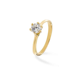 Anello Fabiani solitario in oro giallo 18Kt - Fabiani Gioiellerie