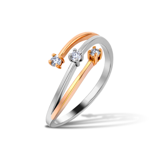 Anello Fabiani trilogy con diamanti