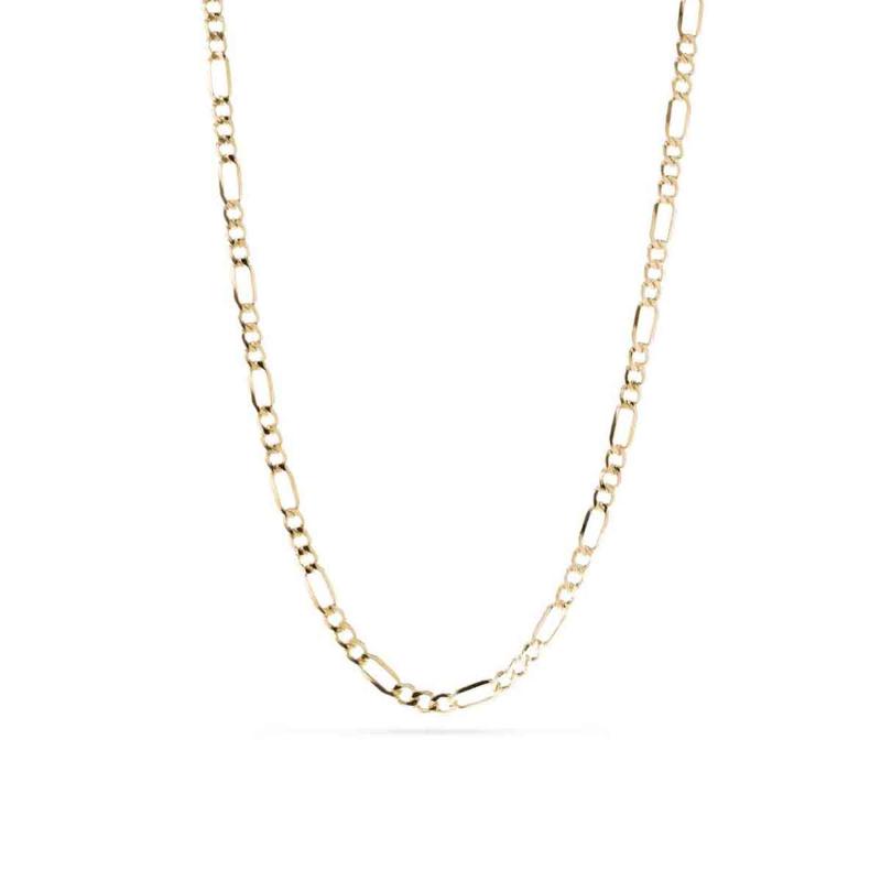 Collana con catena Figaro in vero oro giallo 14k, catena a maglie Figaro reali da 2 mm, 3 mm, 4 mm, 5 mm e 6 mm - Italia Collana con catena Figaro in vero oro giallo 14k, catena a maglie Figaro reali da 2 mm, 3 mm, 4 mm, 5 mm e 6 mm - Italia