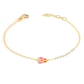 Bracciale Fabiani neonato con farfalla in smalto - Fabiani Gioiellerie