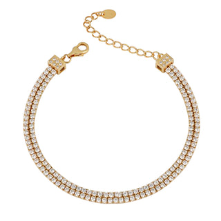 Bracciale Fabiani tennis in argento 925 dorato - Fabiani Gioiellerie