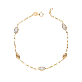 Bracciale Fabiani in oro giallo 9Kt con zirconi - Fabiani Gioiellerie