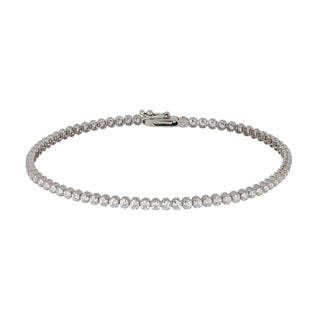 Bracciale Fabiani tennis in oro bianco 9Kt con zirconi - Fabiani Gioiellerie