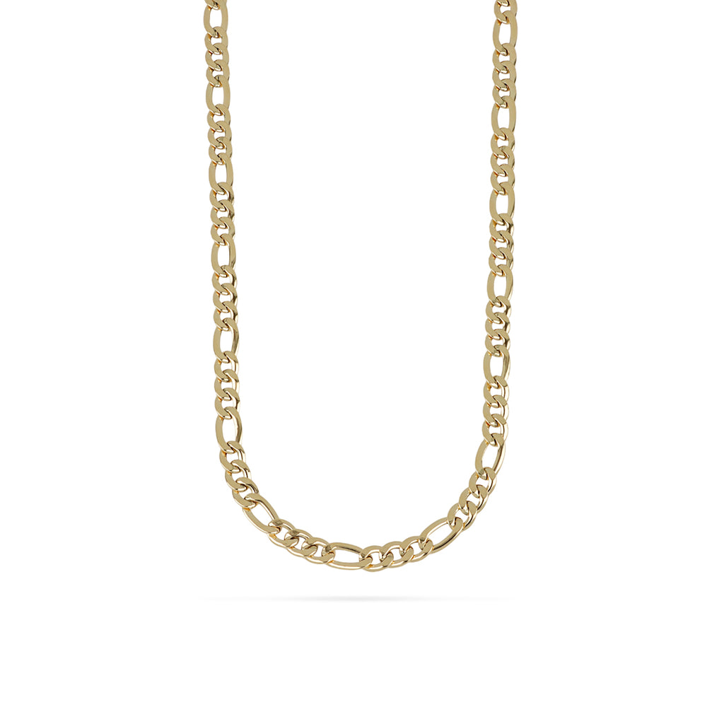 Collana Donna Oro Giallo 9K (375) | Catena Figaro Belcher Taglio Diamante, Regalo In Confezione Elegante