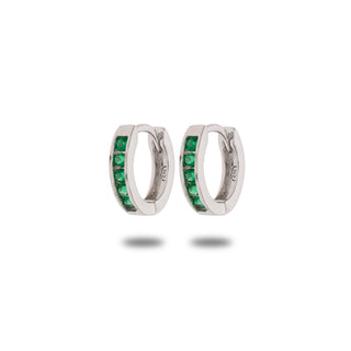 Orecchini Fabiani cerchietto in argento 925 con zirconi - Fabiani Gioiellerie