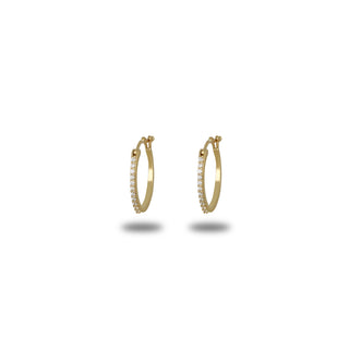 Orecchini Fabiani cerchi in oro giallo 9Kt con zirconi - Fabiani Gioiellerie
