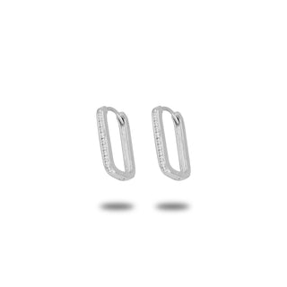 Orecchini Fabiani in oro bianco 9Kt con zirconi - Fabiani Gioiellerie