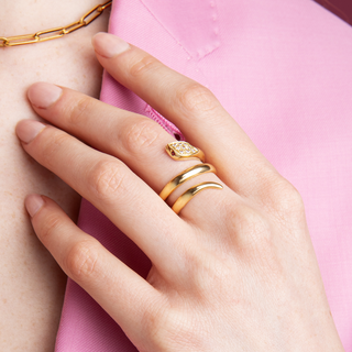 Anello Fabiani serpente in oro giallo 18Kt - Fabiani Gioiellerie