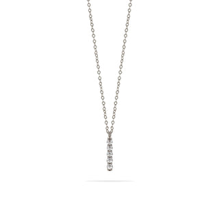 Collana Fabiani in oro bianco 9Kt con pendente di zirconi - Fabiani Gioiellerie