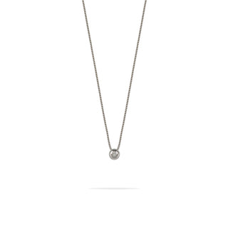 Collana Fabiani con diamante 0,02 Ct in oro bianco 18 kt - Fabiani Gioiellerie