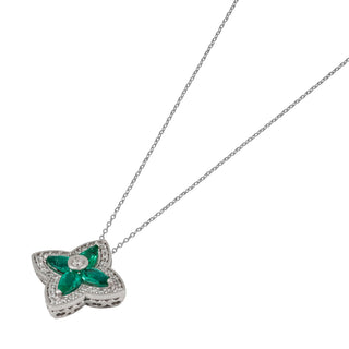 Collana Fabiani con smeraldo 0,60Ct e diamanti 0,21Ct - Fabiani Gioiellerie