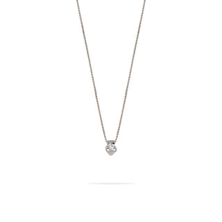 Collana Fabiani punto luce in oro bianco 18Kt con diamante taglio brillante - Fabiani Gioiellerie