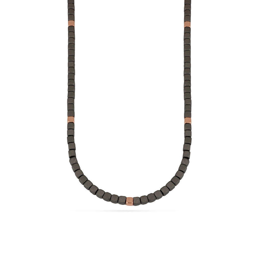 Collana T gioielli in titanio e oro rosa 9Kt Fabiani Gioiellerie