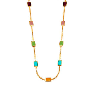 Collana Fabiani in oro giallo 9Kt con zirconi