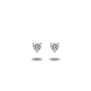 Orecchini Fabiani punto luce in oro bianco 18Kt a cuore - Fabiani Gioiellerie