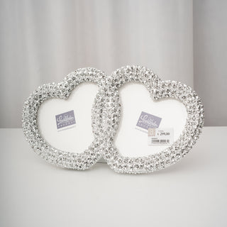 Cornice Doppia A Cuore In Argento Meridien