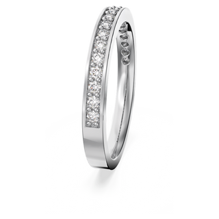 Anello Matrix, Bianco, Placcato rodio