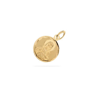 Ciondolo Fabiani medaglia con immagine Sacra in oro giallo 18Kt - Fabiani Gioiellerie