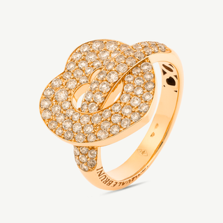 Anello Cuore Pasquale Bruni in oro rosa 18 kt con diamanti