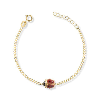 Bracciale Fabiani in oro 18Kt con coccinella smaltata - Fabiani Gioiellerie