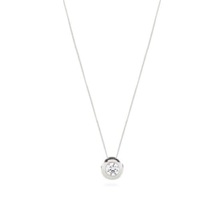 Collana Fabiani punto luce in oro bianco con zircone - Fabiani Gioiellerie