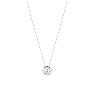 Collana Fabiani punto luce in oro bianco con zircone - Fabiani Gioiellerie