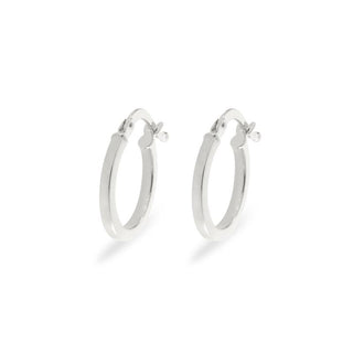 Orecchini Fabiani con canna quadrata in oro bianco - Fabiani Gioiellerie