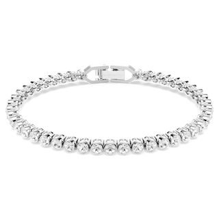 Bracciale Tennis Imber Emily, Taglio Round, Bianco, Placcato rodio