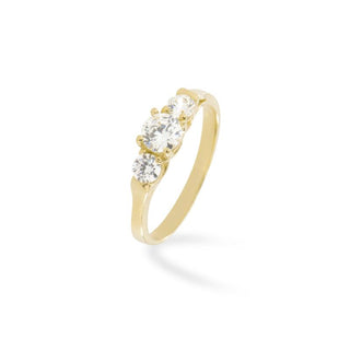 Anello Fabiani trilogy in oro 18Kt con zirconi - Fabiani Gioiellerie
