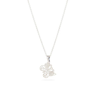 Collana Fabiani in argento con pendente in oro bianco 18Kt e crystal white - Fabiani Gioiellerie