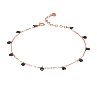 Cavigliera Fabiani in argento 925 rosato con zirconi - Fabiani Gioiellerie