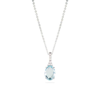 Collana Fabiani in oro bianco 18Kt con topazio - Fabiani Gioiellerie