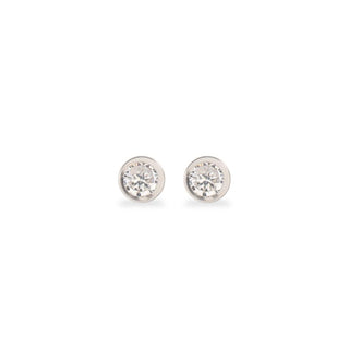Orecchini Fabiani in oro bianco 18Kt con zircone - Fabiani Gioiellerie