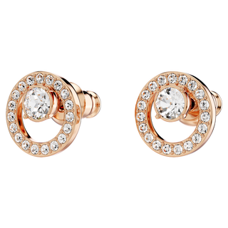 Orecchini a lobo Constella, Bianchi, Placcato color oro rosa