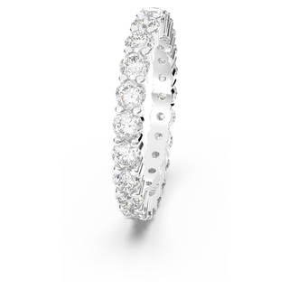 Anello Matrix Vittore, Bianco, Placcato rodio