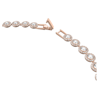 Collana Una Angelic, Taglio Round, Media, Bianca, Placcato color oro rosa