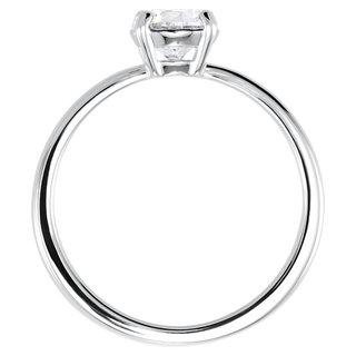 Anello Stilla Attract, Taglio Round, Bianco, Placcato rodio