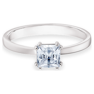 Anello Stilla Attract, Taglio squadrato, Bianco, Placcato rodio