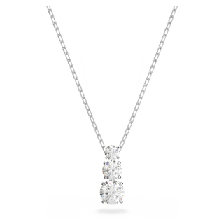 Pendente Stilla Attract, Taglio Round, Bianco, Placcato rodio