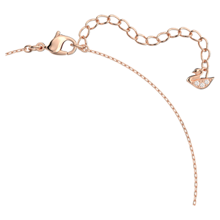 Collana Stilla Attract, Taglio squadrato, Bianca, Placcato color oro rosa