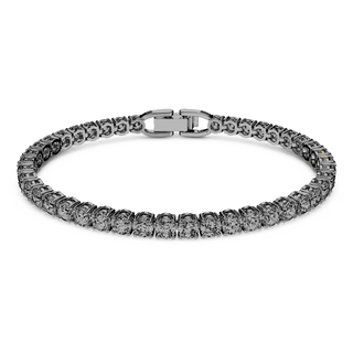 Braccialetto Matrix Tennis, Taglio Round, Grigio, Placcato rutenio