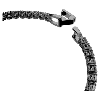 Braccialetto Matrix Tennis, Taglio Round, Grigio, Placcato rutenio