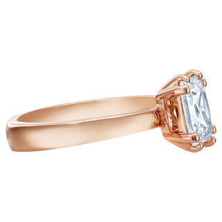 Anello Stilla Attract, Taglio squadrato, Bianco, Placcato color oro rosa