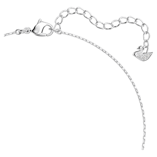 Collana Mesmera, Cuore, Bianca, Placcato rodio