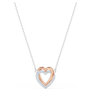 Collana Hyperbola, Cuore, Bianca, Mix di finiture